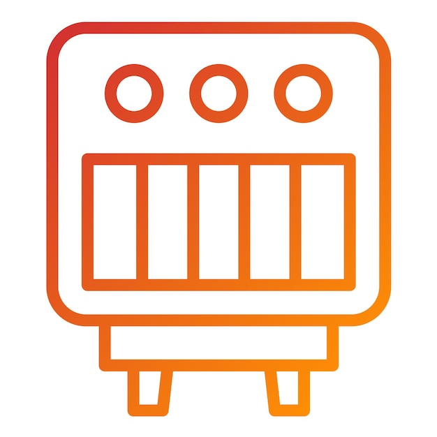 Estilo del icono del calentador de diseño vectorial
