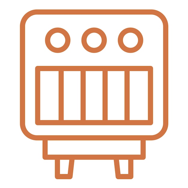 Estilo del icono del calentador de diseño vectorial