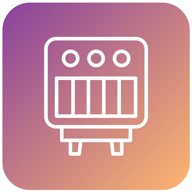 Estilo del icono del calentador de diseño vectorial