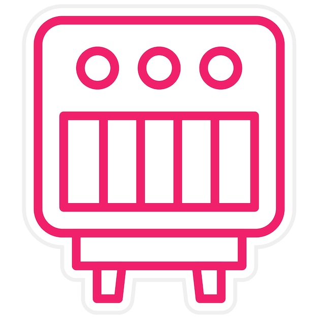 Estilo del icono del calentador de diseño vectorial