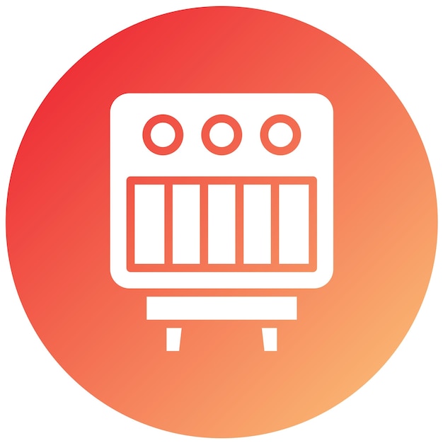 Estilo del icono del calentador de diseño vectorial