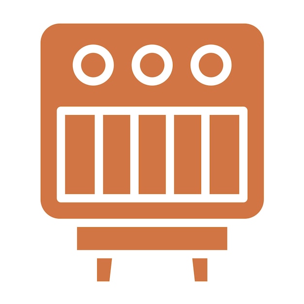 Estilo del icono del calentador de diseño vectorial
