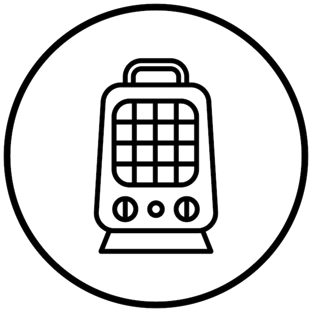 Estilo del icono del calentador de diseño vectorial