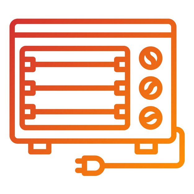 Estilo del icono del calentador eléctrico de diseño vectorial