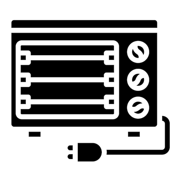 Estilo del icono del calentador eléctrico de diseño vectorial