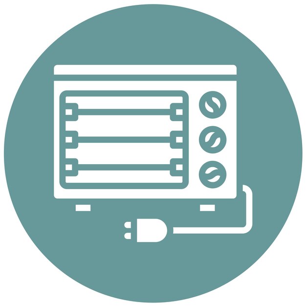 Estilo del icono del calentador eléctrico de diseño vectorial