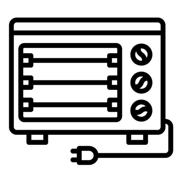 Estilo del icono del calentador eléctrico de diseño vectorial