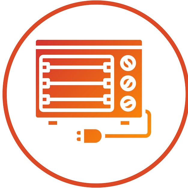 Estilo del icono del calentador eléctrico de diseño vectorial