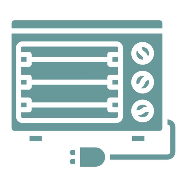 Estilo del icono del calentador eléctrico de diseño vectorial
