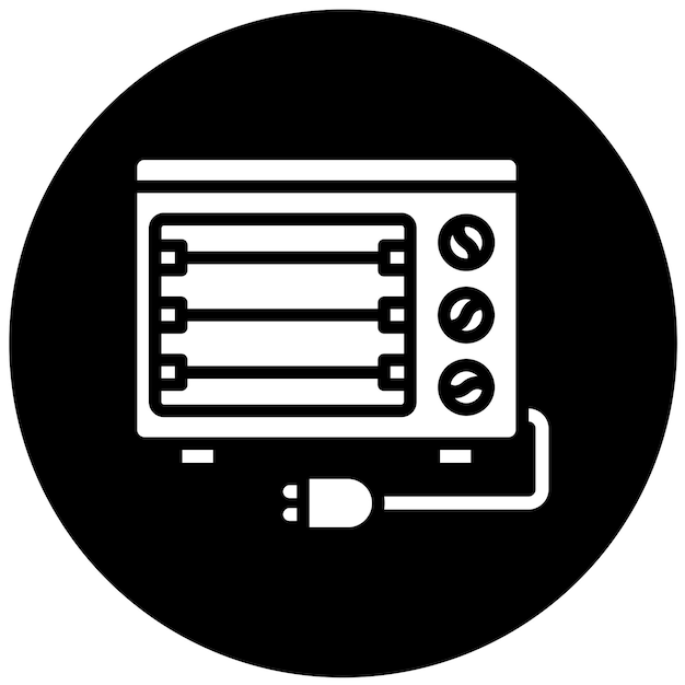 Estilo del icono del calentador eléctrico de diseño vectorial