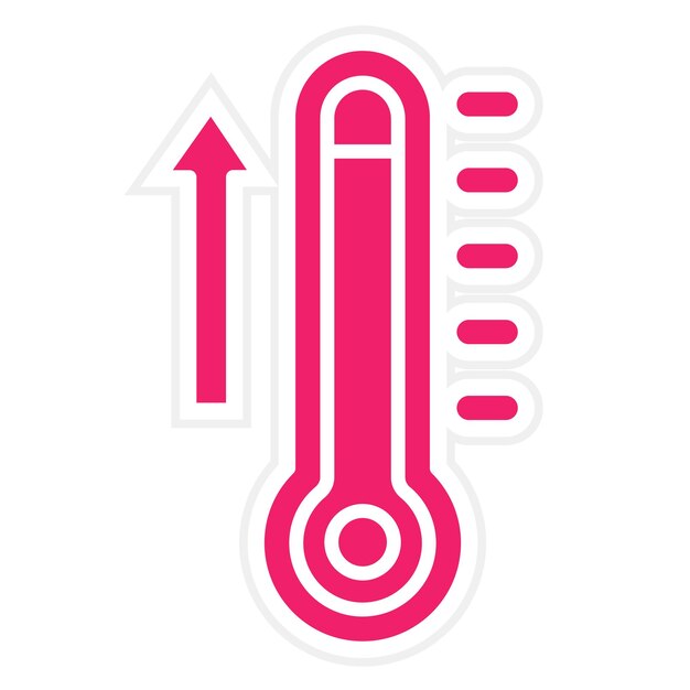 Estilo del icono de calentamiento de diseño vectorial
