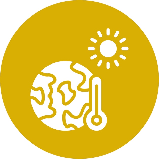 Estilo del icono del calentamiento global
