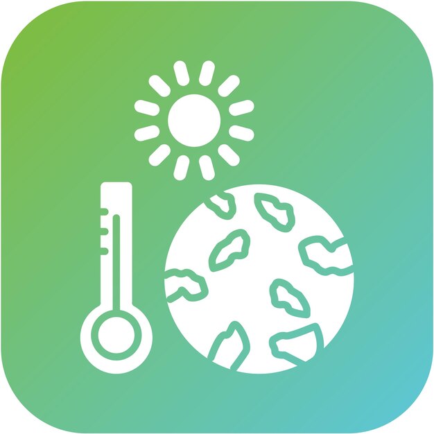 Estilo del icono del calentamiento global