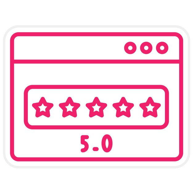 Estilo del icono de calificación del sitio web