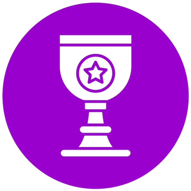 Estilo del icono del cáliz de diseño vectorial