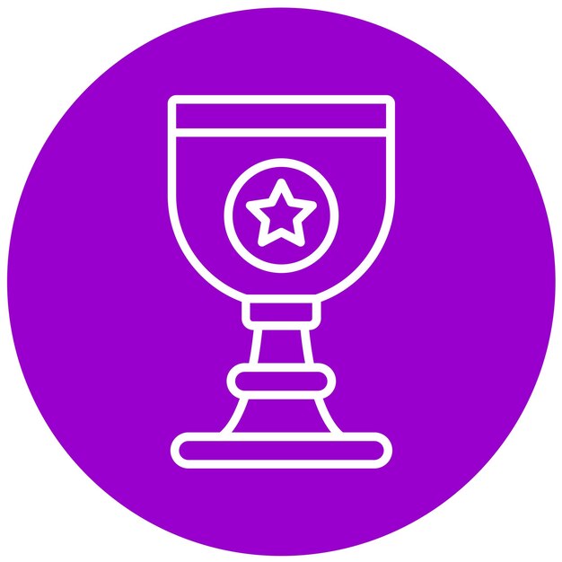Estilo del icono del cáliz de diseño vectorial