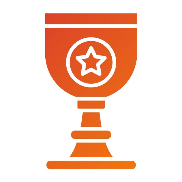 Estilo del icono del cáliz de diseño vectorial