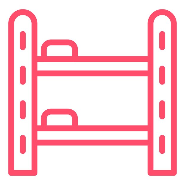 Estilo del icono de la cama de cubierta de diseño vectorial