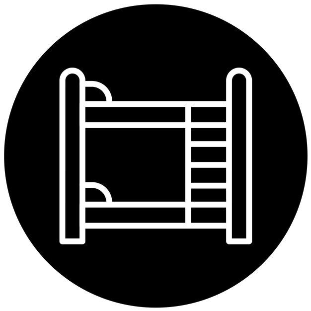 Estilo del icono de la cama de cubierta de diseño vectorial