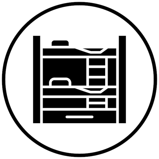 Estilo del icono de la cama de cubierta de diseño vectorial