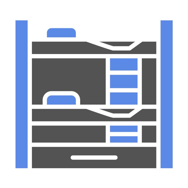 Estilo del icono de la cama de cubierta de diseño vectorial