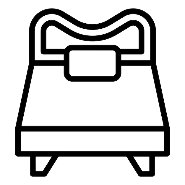 Estilo de icono de cama de diseño vectorial