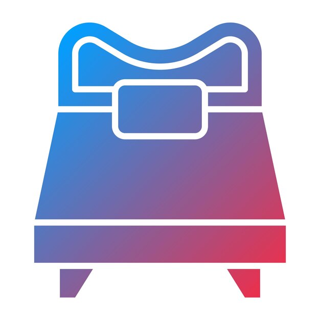 Estilo de icono de cama de diseño vectorial