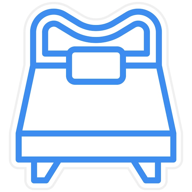 Estilo de icono de cama de diseño vectorial
