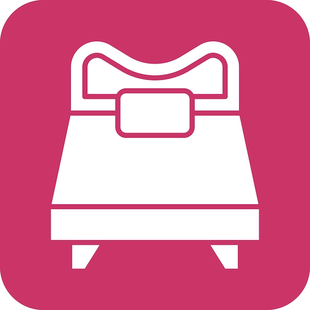 Estilo de icono de cama de diseño vectorial