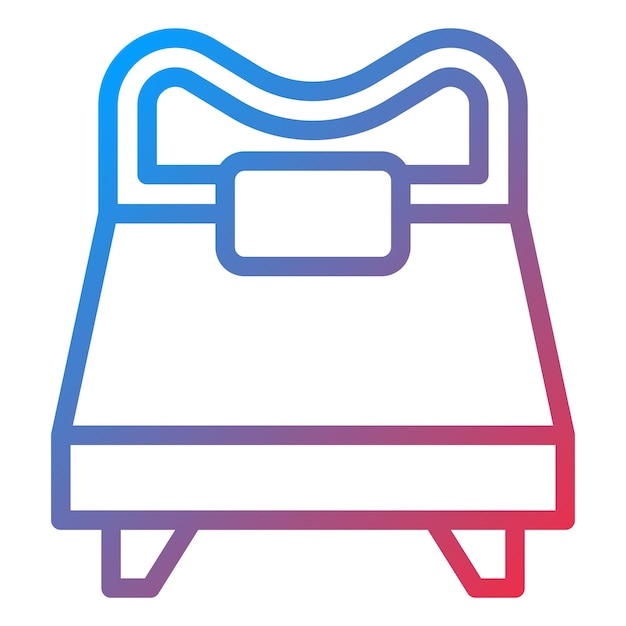 Estilo de icono de cama de diseño vectorial