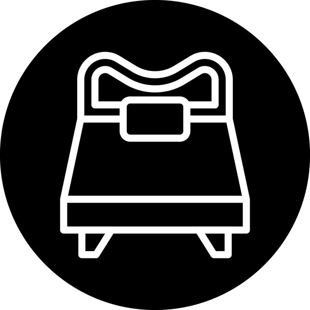 Estilo de icono de cama de diseño vectorial
