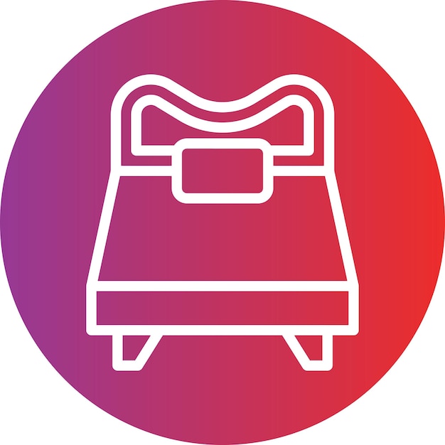 Estilo de icono de cama de diseño vectorial