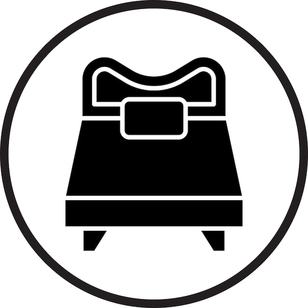 Estilo de icono de cama de diseño vectorial