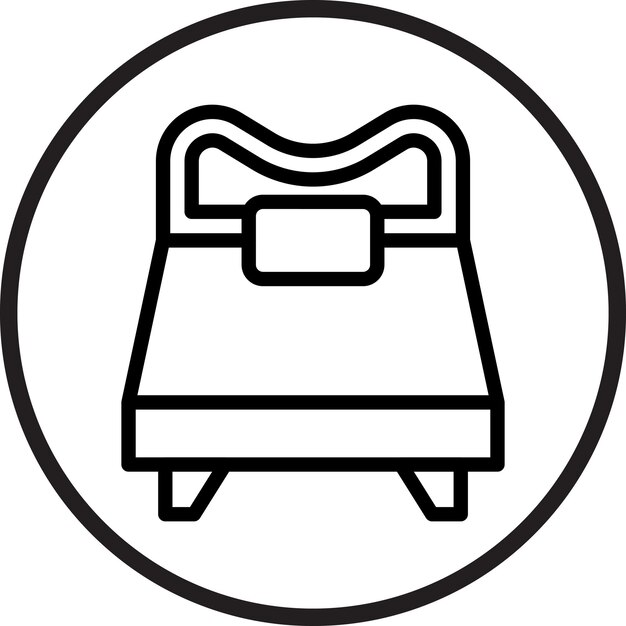 Estilo de icono de cama de diseño vectorial