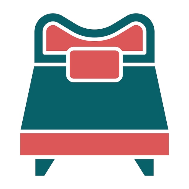 Estilo de icono de cama de diseño vectorial