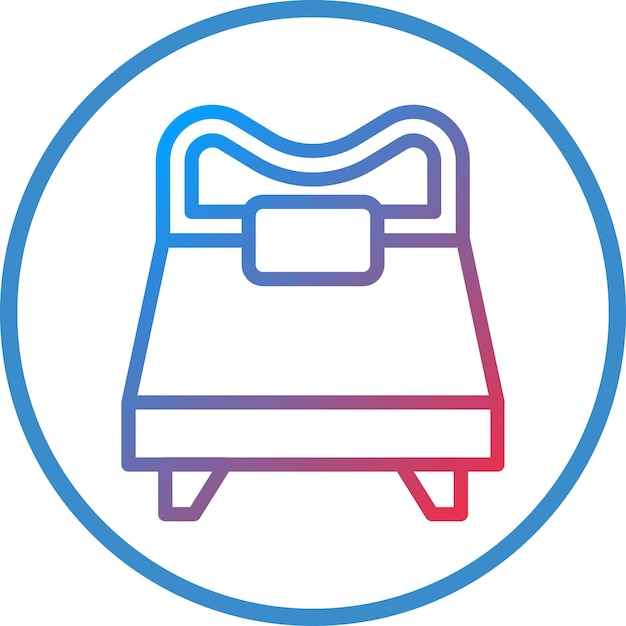 Estilo de icono de cama de diseño vectorial