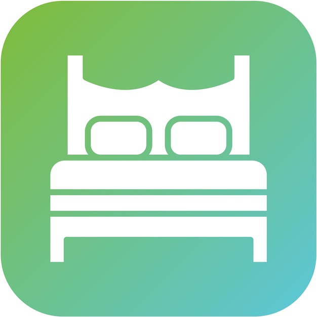 Estilo de icono de cama de diseño vectorial