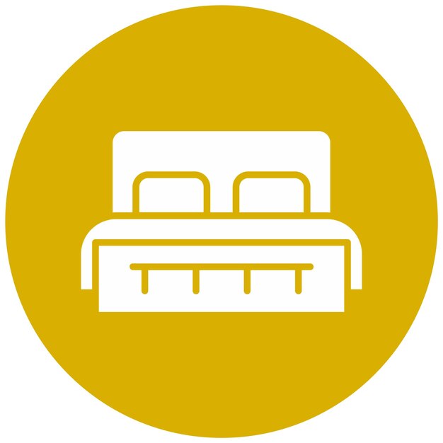 Estilo de icono de cama de diseño vectorial