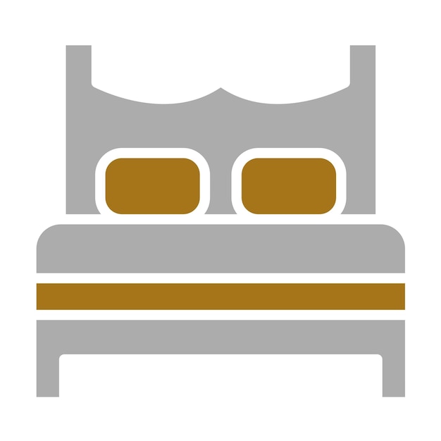 Estilo de icono de cama de diseño vectorial