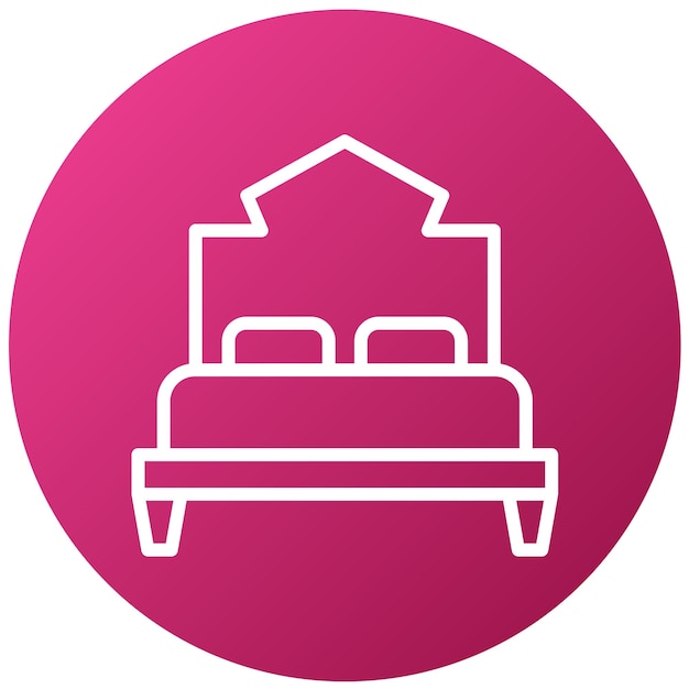 Estilo de icono de cama de diseño vectorial