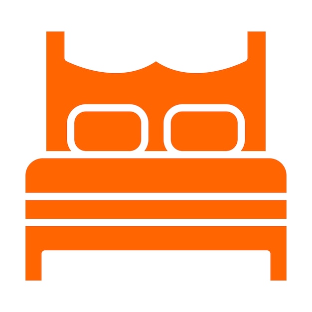 Estilo de icono de cama de diseño vectorial