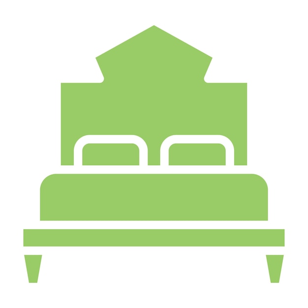 Estilo de icono de cama de diseño vectorial