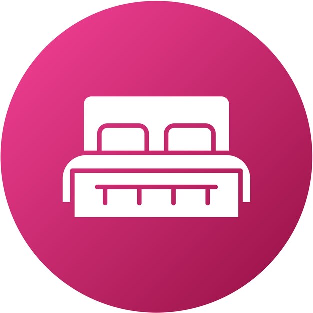 Estilo de icono de cama de diseño vectorial