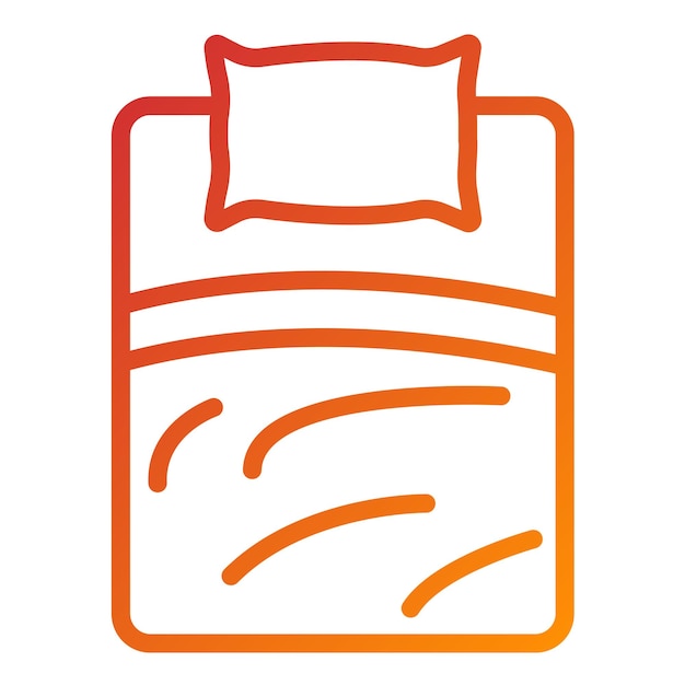 Vector estilo del icono de la cama de microfibra de diseño vectorial