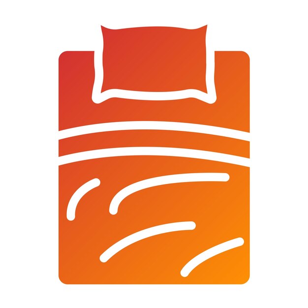 Estilo del icono de la cama de microfibra de diseño vectorial