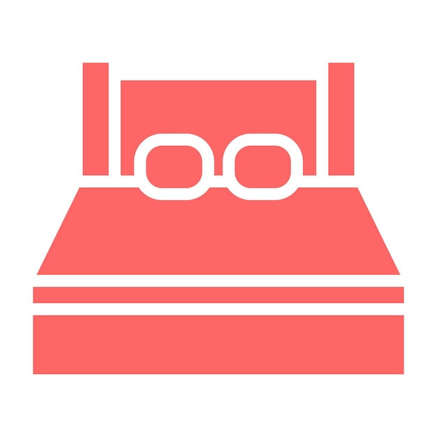 Estilo de icono de cama de la plataforma de diseño vectorial