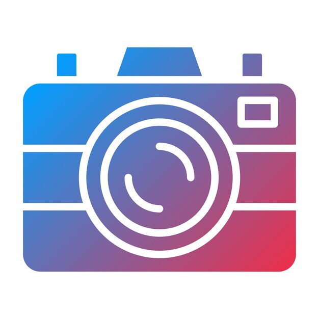 Estilo del icono de la cámara de diseño vectorial