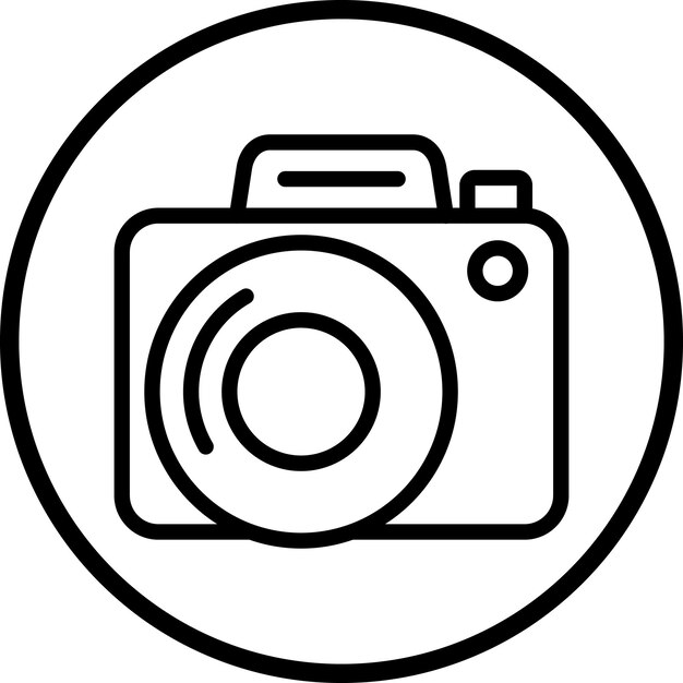 Estilo del icono de la cámara de diseño vectorial
