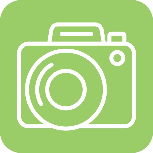 Estilo del icono de la cámara de diseño vectorial