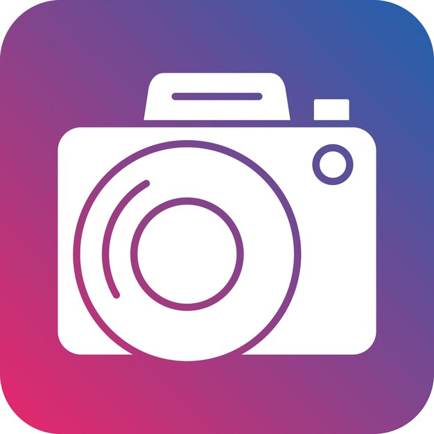 Estilo del icono de la cámara de diseño vectorial